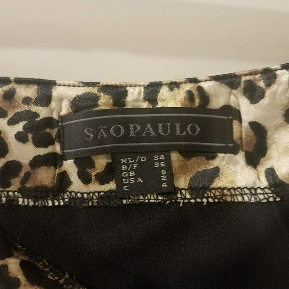 São Paulo Silky Cheetah Print Skirt - Picture 7 of 7